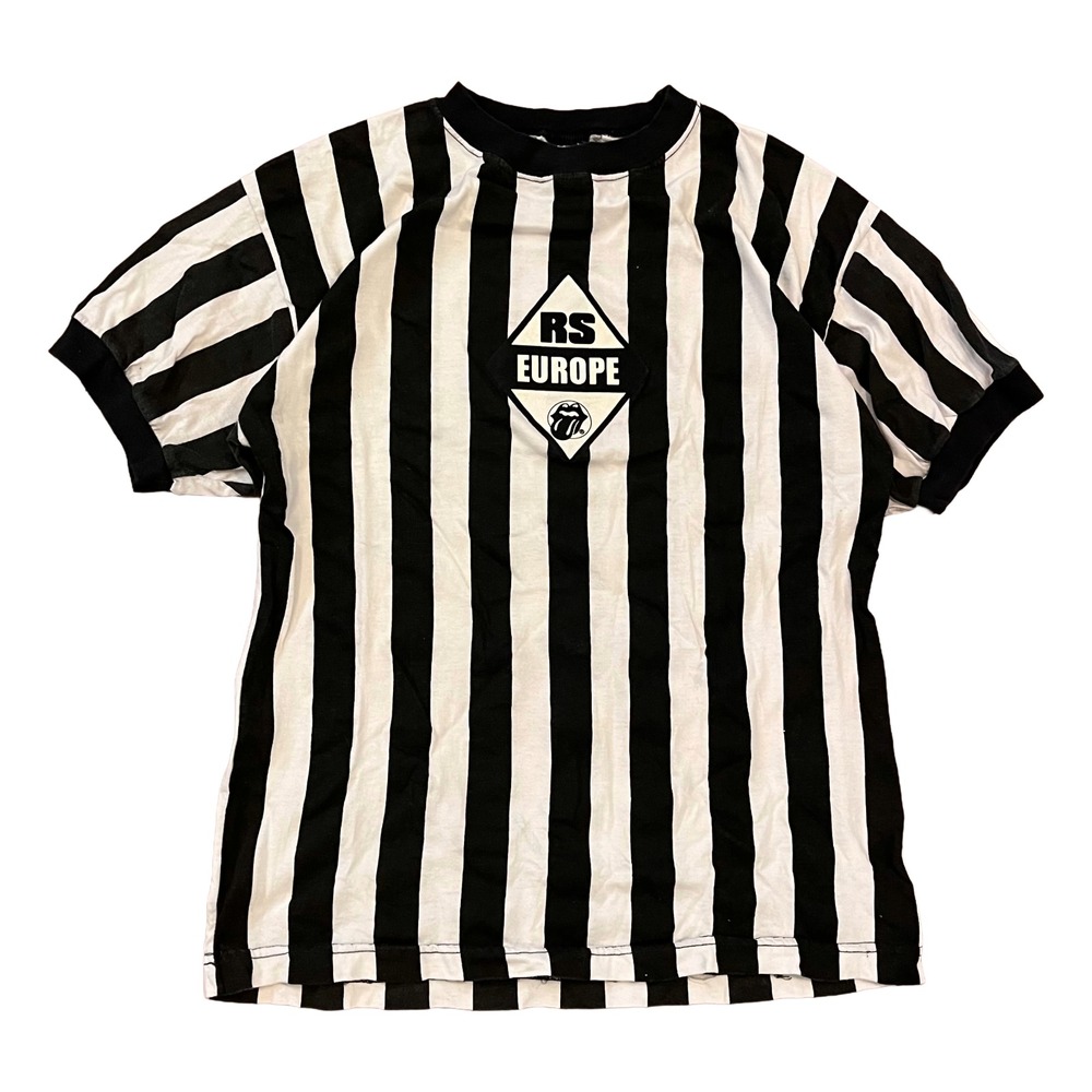 Vintage 90s The Rolling Stones Europe Striped Tour T-shirt OSFA Brockum Large